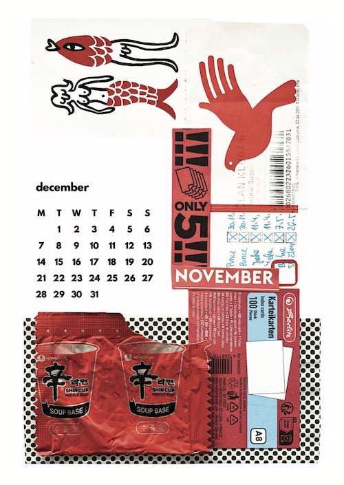 collage for month of December