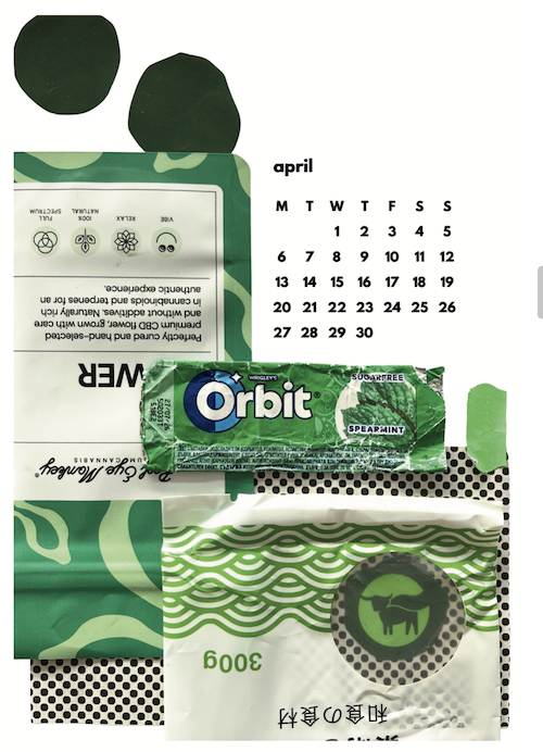 collage for month of April