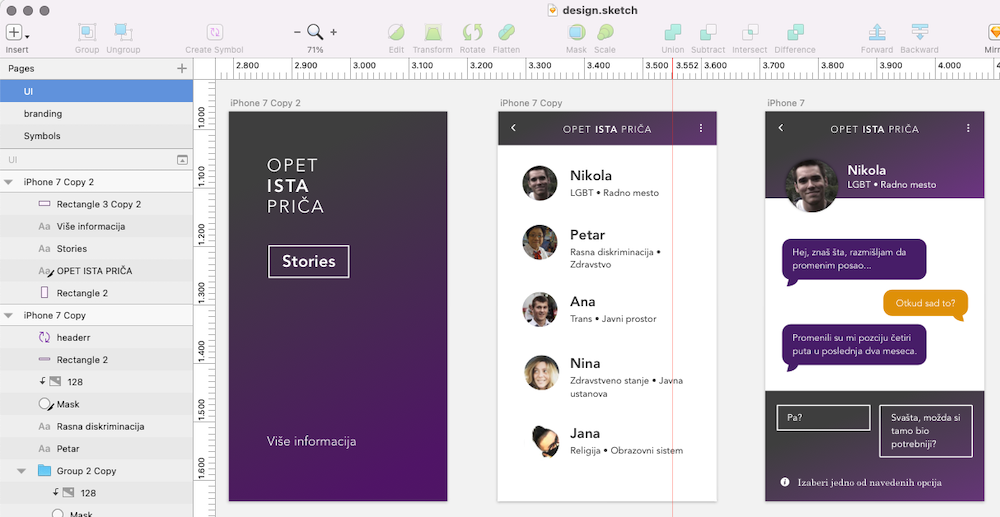 discrimination app design